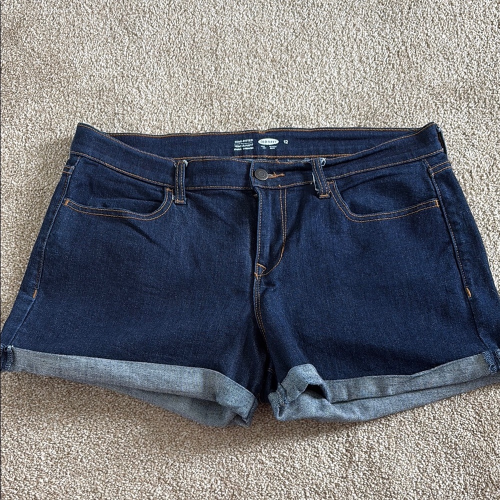 Old Navy Blue Jean Shorts with Frayed Hem